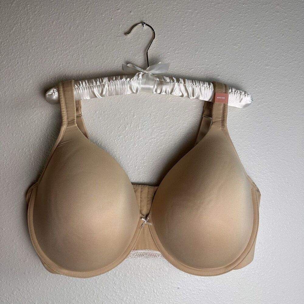 Cacique 46DDD / F Lightly Lined Full Coverage T-Shirt Bra Nude Tan NWT Lane